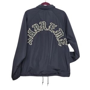 Supreme Old English Arc Coaches Jacket Black - Men's Size Large